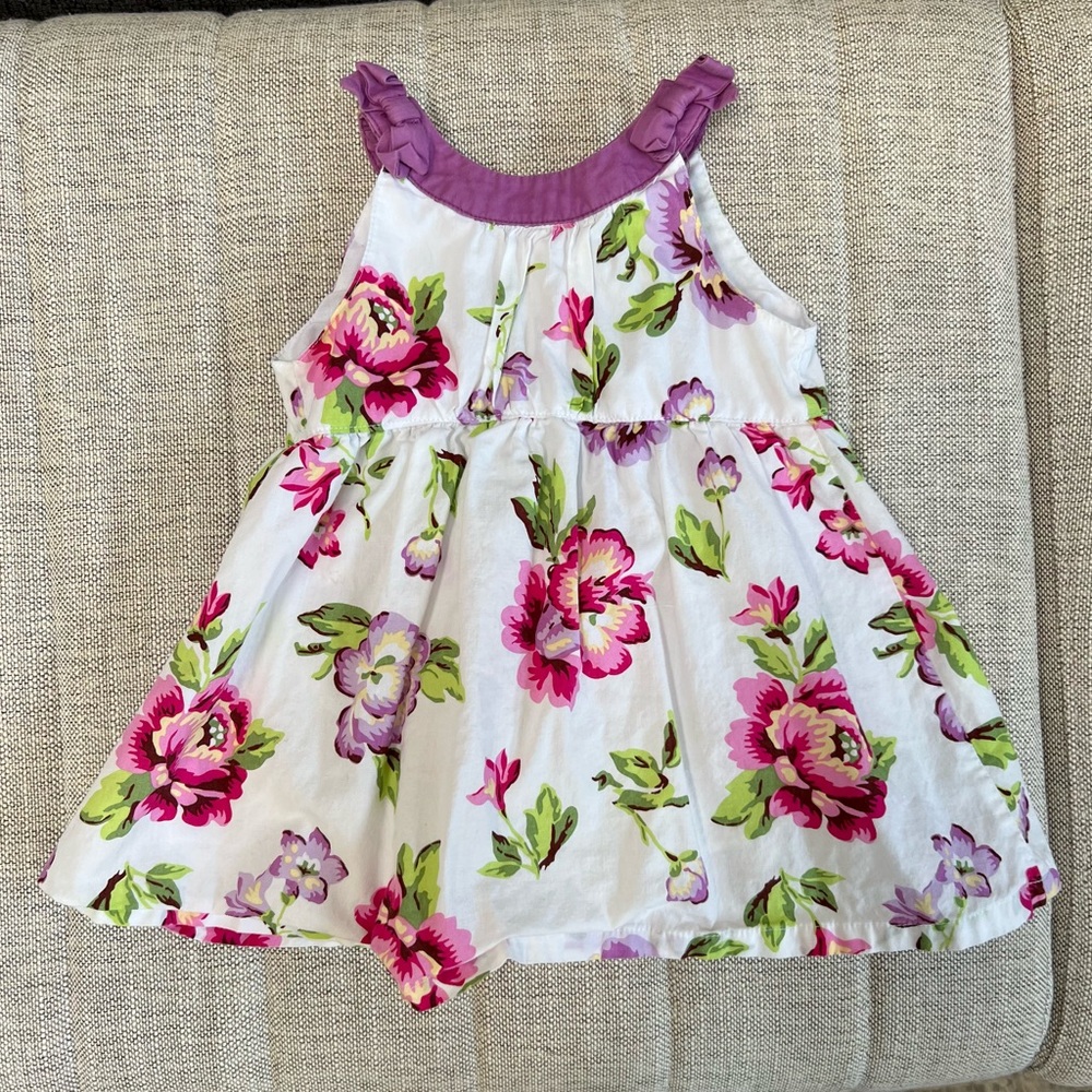 Penelope Mack Floral Dress with Purple Accents